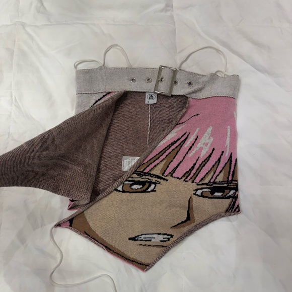 1X Blue Anime Top Pink, Small - Picture 3 of 7